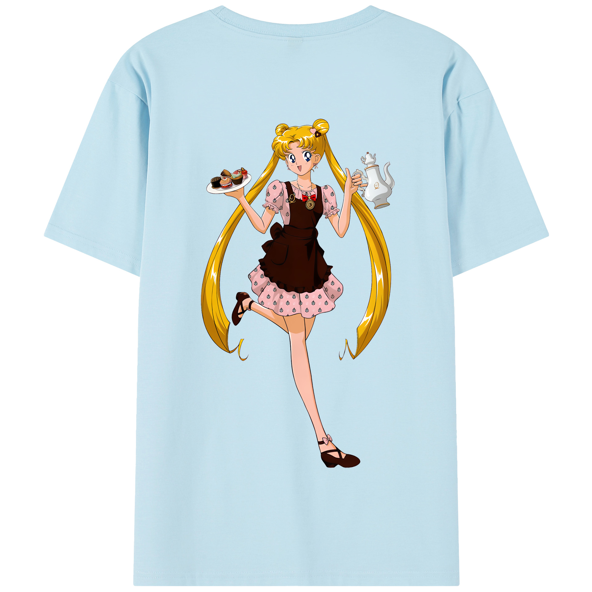 （画像用） 美少女戦士セーラームーン 愛野 美奈子 あいの みなこ Sailor Moon Aino Minako 綿100％半袖Tシャツ（背面プリント）
